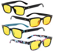 Gele blueblock brillen